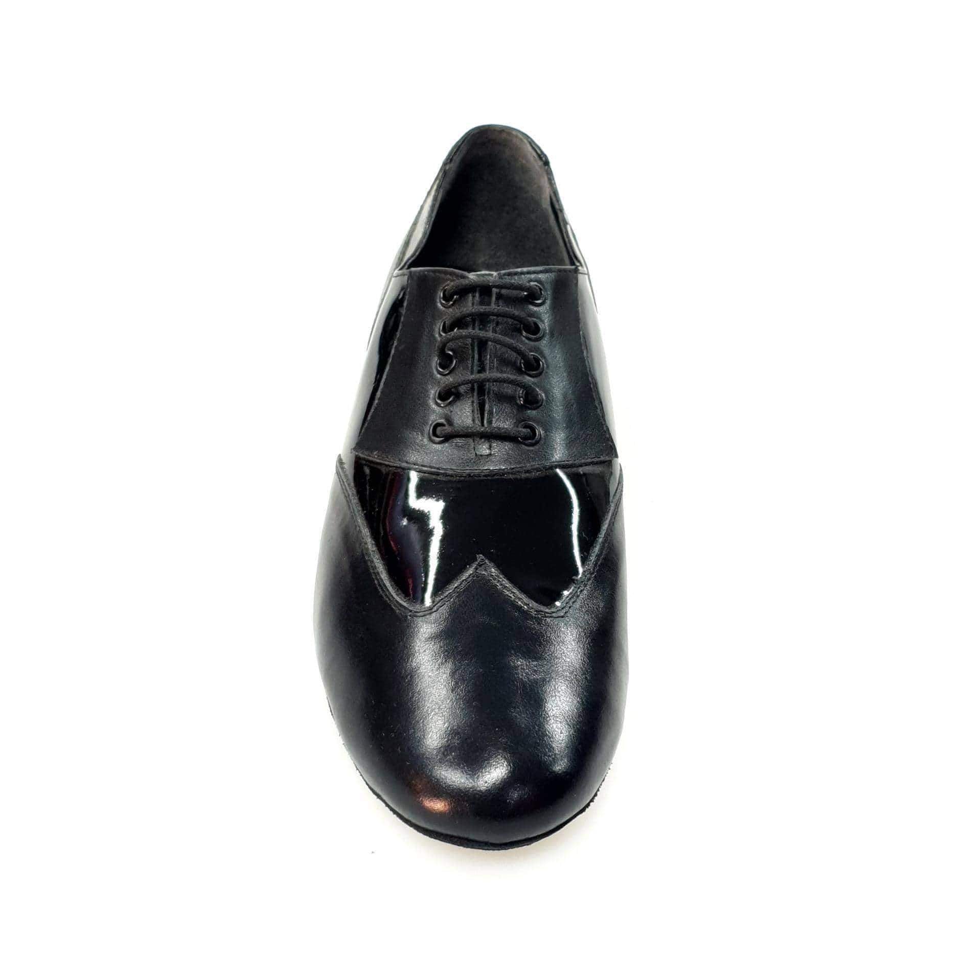 Scarpe stringate COTISO 108N Wish Dance Shop in pelle e vernice nera, stile Oxford con coda di rondine, elegante e classica