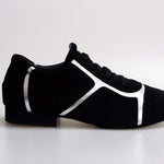 Load image into Gallery viewer, Wish Dance Shop 115 Camoscio Nero Profili Bianchi
