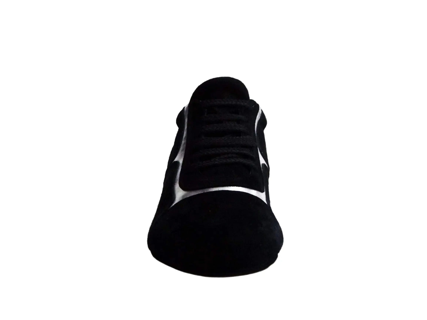 Sneaker Antony 115 da uomo in camoscio nero con inserti in pelle argento, suola bianca, stile sportivo e moderno