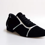 Load image into Gallery viewer, Wish Dance Shop 115 Camoscio Nero Profili Bianchi
