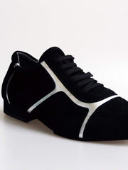 Carica immagine nella Galleria, Wish Dance Shop 115 Camoscio Nero Profili Bianchi
