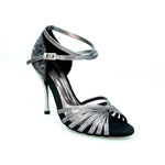 Carica immagine nella Galleria, Wish Dance Shop 210/7 in Glitter Carbon e sunseet Carbon Tacco Slim Laminato Carbon a Specchio
