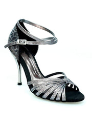 Carica immagine nella Galleria, Wish Dance Shop 210/7 in Glitter Carbon e sunseet Carbon Tacco Slim Laminato Carbon a Specchio
