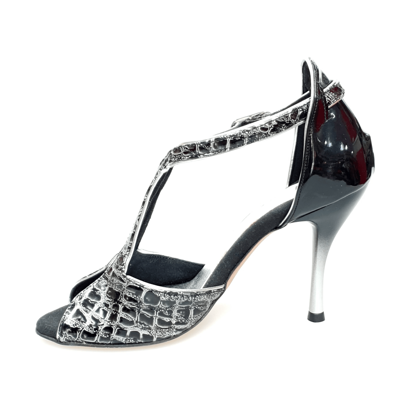 Scarpa donna Fascino (401) Wish Dance Shop, sandalo in Dundee nero con tallone in vernice nera, dettaglio elegante e moderno