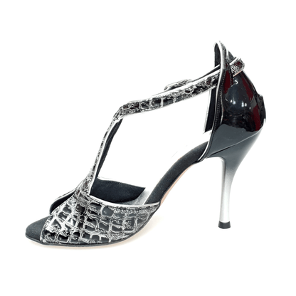 Scarpa donna Fascino (401) Wish Dance Shop, sandalo in Dundee nero con tallone in vernice nera, dettaglio elegante e moderno