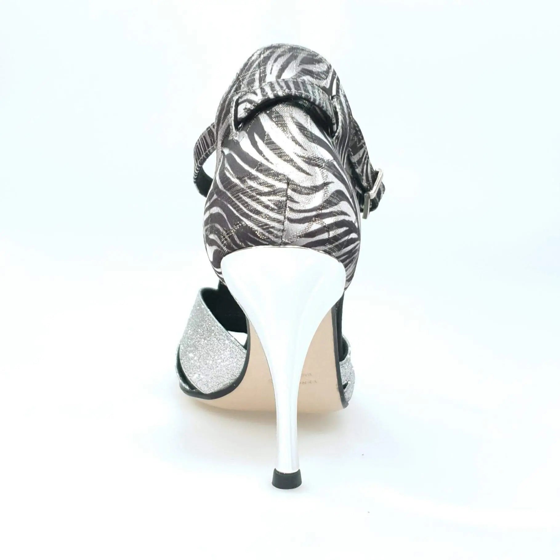 Scarpa da donna Artemide (404) in giungla grigia con dettagli glitter argento, ideale per occasioni eleganti e di stile