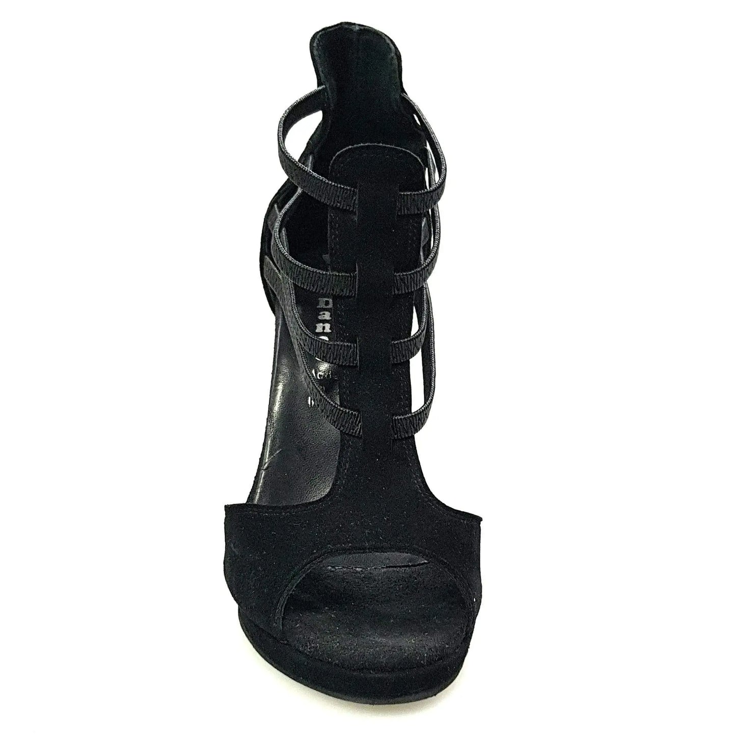 Sandalo donna Lilith Wish Dance Shop in camoscio nero con plateau, dettaglio elegante e comodo, vista laterale.