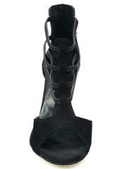 Load image into Gallery viewer, Wish Dance Shop 460 Camoscio Nero e Raso Seta Zebra
