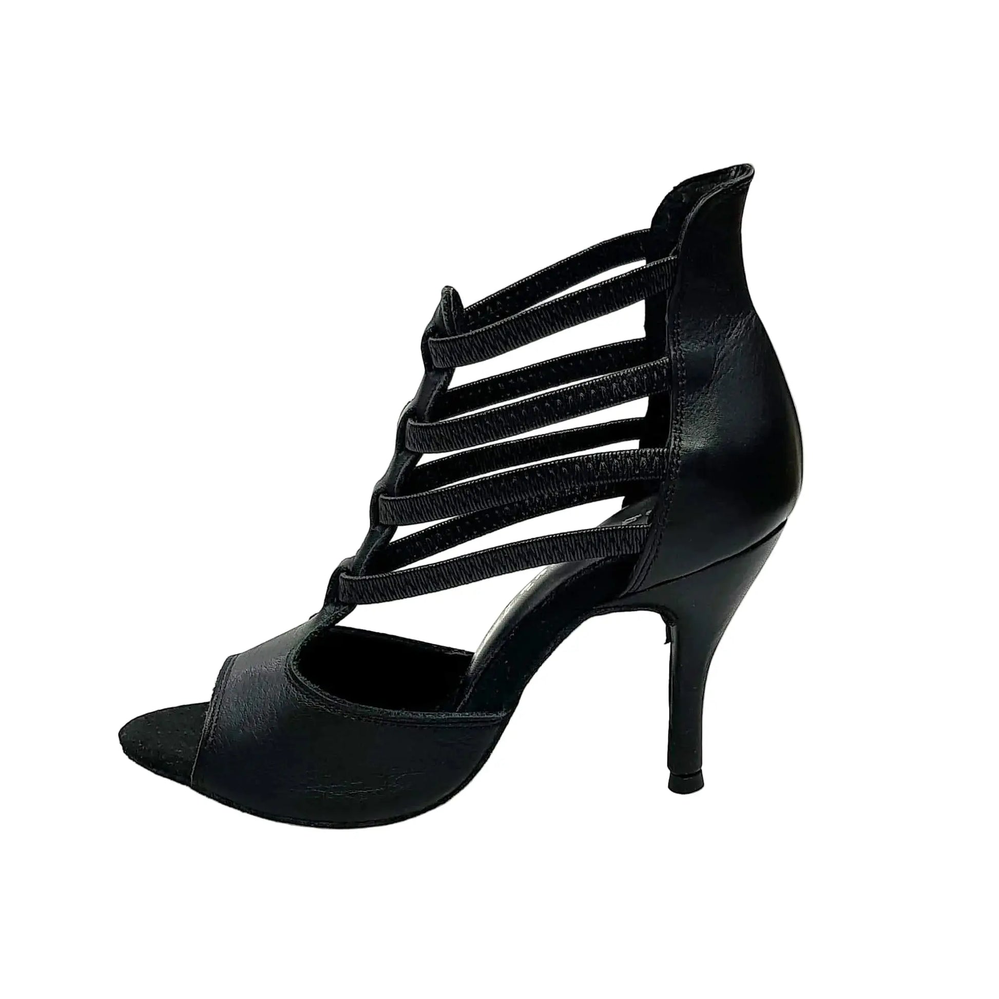 Sandalo da donna Lilith (460) in pelle nera con tacco a spillo, scarpa elegante di Wish Dance Shop.