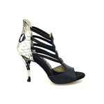 Load image into Gallery viewer, Wish Dance Shop 460 Pelle Nera Pitone Bianco-Verde
