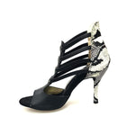 Load image into Gallery viewer, Wish Dance Shop 460 Pelle Nera Pitone Bianco-Verde
