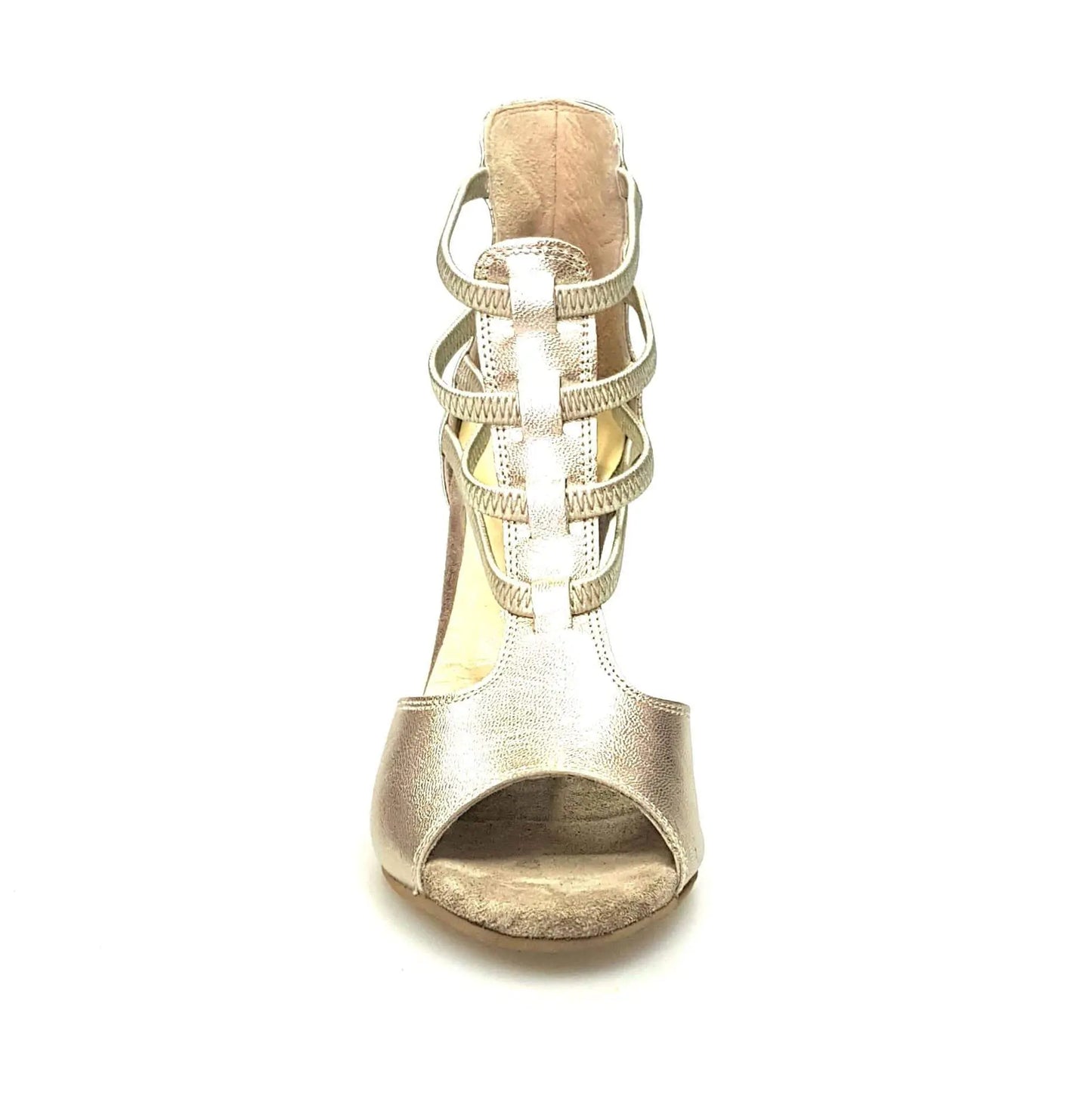 Sandalo da donna Lilith in pelle oro light, scarpa Wish Dance Shop con dettagli eleganti e comodi per ogni occasione.