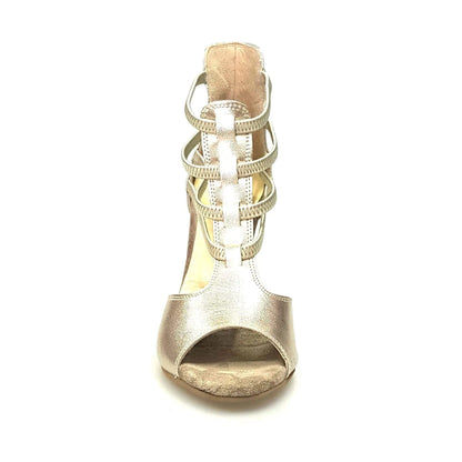 Sandalo da donna Lilith in pelle oro light, scarpa Wish Dance Shop con dettagli eleganti e comodi per ogni occasione.