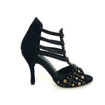 Load image into Gallery viewer, Wish Dance Shop 460 PW Camoscio Nero Borchie Oro
