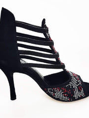 Carica immagine nella Galleria, Wish Dance Shop 460 PW Camoscio Nero Livrea Viper Rosso
