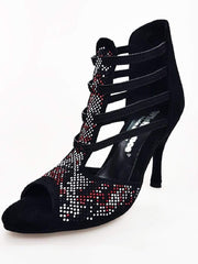 Carica immagine nella Galleria, Wish Dance Shop 460 PW Camoscio Nero Livrea Viper Rosso
