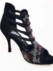 Carica immagine nella Galleria, Wish Dance Shop 460 PW Camoscio Nero Livrea Viper Rosso
