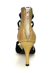 Carica immagine nella Galleria, Wish Dance Shop 460 zip Camoscio Nero e Glitter Oro
