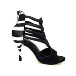 Load image into Gallery viewer, Wish Dance Shop 460 zip Camoscio Nero e Raso Zebra
