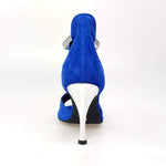 Load image into Gallery viewer, Wish Dance Shop 460PW Camoscio Blu Royal e Elastici Argento
