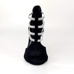 Load image into Gallery viewer, Wish Dance Shop 460PW Camoscio Nero e Elastici Argento
