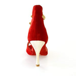 Load image into Gallery viewer, Wish Dance Shop 460PW Camoscio Rosso Elastici Oro
