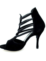 Carica immagine nella Galleria, Wish Dance Shop 460 PW in Camoscio Nero Total Tacco Rivestito Camoscio
