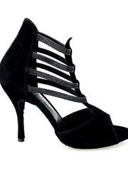 Carica immagine nella Galleria, Wish Dance Shop 460 PW in Camoscio Nero Total Tacco Rivestito Camoscio
