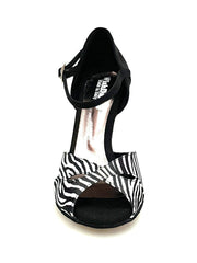 Carica immagine nella Galleria, Wish Dance Shop 620 Raso Zebra Con Tallone in Camoscio Nero
