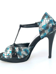 Carica immagine nella Galleria, Wish Dance Shop 698x Boa Blu e Vernice Nero
