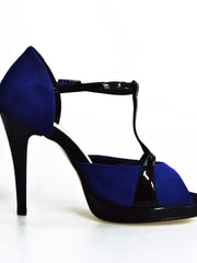 Carica immagine nella Galleria, Wish Dance Shop 698x Camoscio Blu e Vernice Nera
