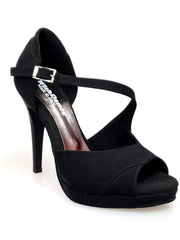 Carica immagine nella Galleria, Wish Dance Shop 731 in Camoscio Nero con Plateau
