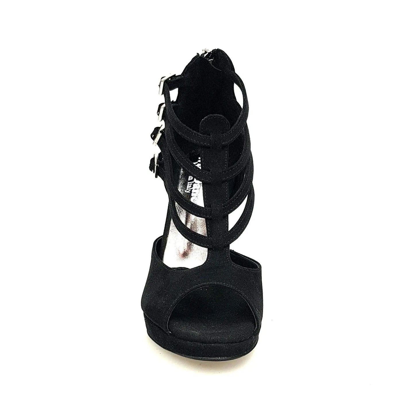 Scarpa donna Wish Dance Shop Lussuria in camoscio nero con tacco alto, plateau e suola antiscivolo, stile elegante e comodo