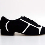 Carica immagine nella Galleria, Wish Dance Shop 820 Camoscio Nero Profili Bianchi
