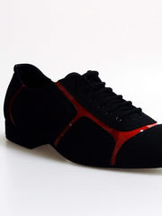 Load image into Gallery viewer, Wish Dance Shop 820 Camoscio Nero Profili Rossi
