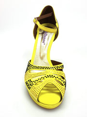 Carica immagine nella Galleria, Wish Dance Shop Alexa - Scarpa da Ballo in Camoscio Giallo Con Swarovski
