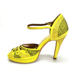 Load image into Gallery viewer, Wish Dance Shop Alexa - Scarpa da Ballo in Camoscio Giallo Con Swarovski
