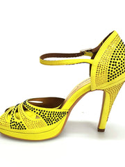 Carica immagine nella Galleria, Wish Dance Shop Alexa - Scarpa da Ballo in Camoscio Giallo Con Swarovski
