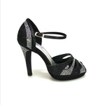 Load image into Gallery viewer, Wish Dance Shop Alexa - Scarpa da Ballo in Raso Nero Con Swarovski
