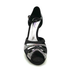 Load image into Gallery viewer, Wish Dance Shop Alexa - Scarpa da Ballo in Raso Nero Con Swarovski
