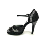 Load image into Gallery viewer, Wish Dance Shop Alexa - Scarpa da Ballo in Raso Nero Con Swarovski
