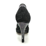 Load image into Gallery viewer, Wish Dance Shop Alexa - Scarpa da Ballo in Raso Nero Con Swarovski
