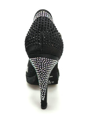 Carica immagine nella Galleria, Wish Dance Shop Alexa - Scarpa da Ballo in Raso Nero Con Swarovski
