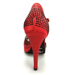 Load image into Gallery viewer, Wish Dance Shop Alexa - Scarpa da Ballo in Raso Rosso Con Swarovski

