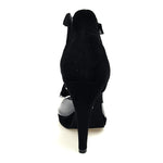 Load image into Gallery viewer, Wish Dance Shop Angela in Camoscio Nero con parti in Plexiglass e Plateau
