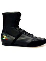 Load image into Gallery viewer, Clay - High Sneaker in Black Leather with Details in Black Suede Covered in Genuine Italian Leather
