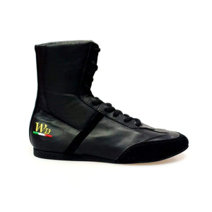 Clay - High Sneaker in Black Leather with Details in Black Suede Covered in Genuine Italian Leather