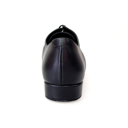Scarpa Derby Wish Dance Shop da uomo in pelle nera con suola confortevole e design classico, dettaglio con lacci e finitura lucida