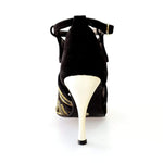 Carica immagine nella Galleria, Wish Dance Shop Glam - Scarpa da donna in Camoscio e Miniborchie Oro e Nere
