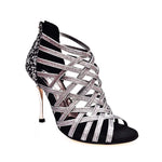 Load image into Gallery viewer, Wish Dance Shop Intrigo in Glitter Carbon e Fiorato Argento
